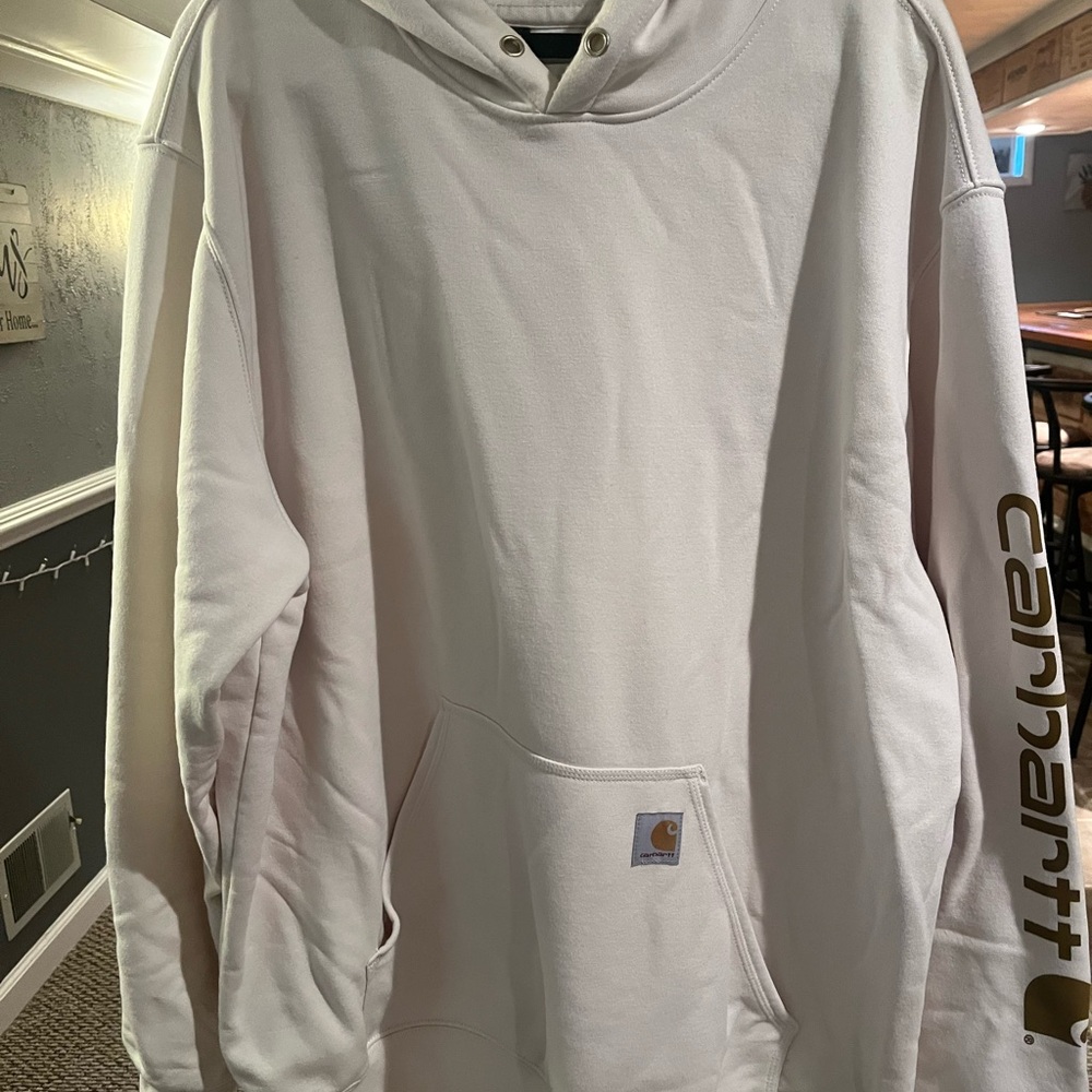 Carhartt Men's Cream Hoodie Sweater